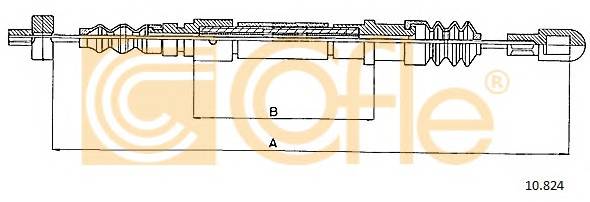 COFLE 10.824 Трос стояночного гальма