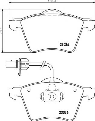 TEXTAR 2303401 Комплект тормозных колодок,