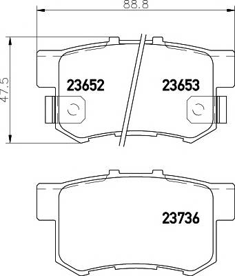 TEXTAR 2365201 Комплект гальмівних колодок,