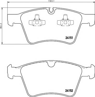 TEXTAR 2415101 Комплект тормозных колодок,