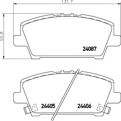 TEXTAR 2408701 Комплект тормозных колодок,