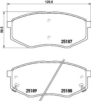 TEXTAR 2518701 Комплект тормозных колодок,