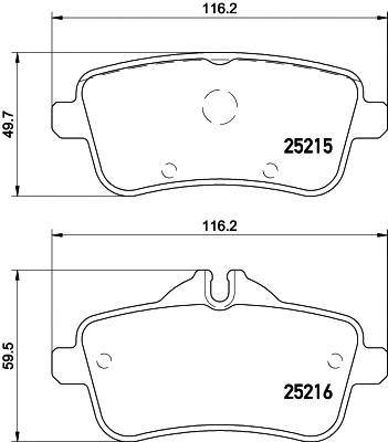 TEXTAR 2521501 Комплект гальмівних колодок,