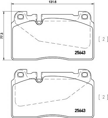 TEXTAR 2564301 Комплект гальмівних колодок,