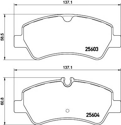 TEXTAR 2560301 Комплект гальмівних колодок,