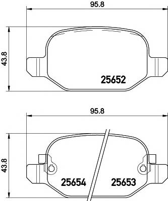 TEXTAR 2565201 Комплект гальмівних колодок,