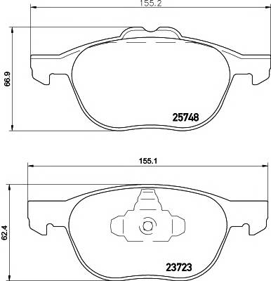 TEXTAR 2574801 Комплект гальмівних колодок,