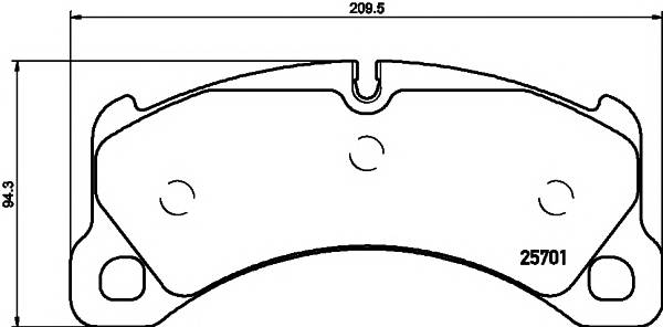 TEXTAR 2570101 Комплект гальмівних колодок,