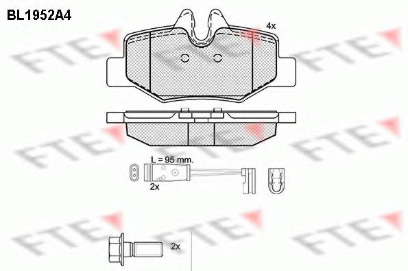 FTE BL1952A4 Комплект тормозных колодок,