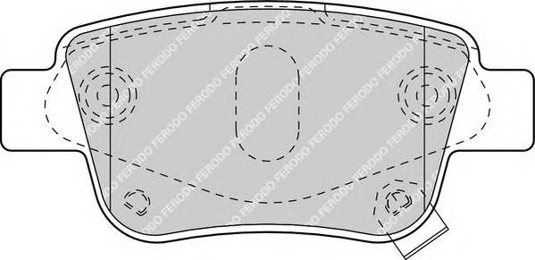 FERODO FDB1649 Комплект гальмівних колодок,