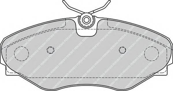 FERODO FDB4176 Комплект тормозных колодок,