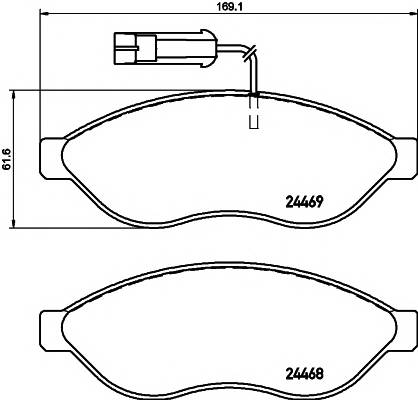 MINTEX MDB3365 Комплект гальмівних колодок,