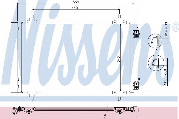 NISSENS 940111 Конденсатор, кондиціонер