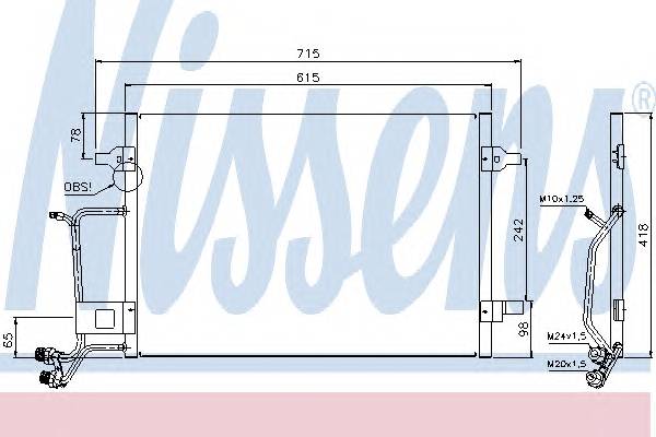 NISSENS 94594 Конденсатор, кондиционер