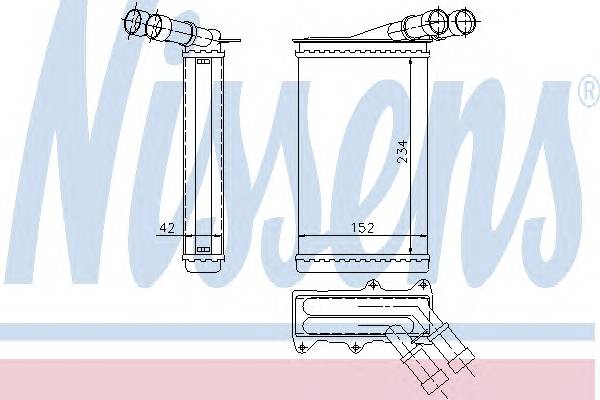 NISSENS 71156 Теплообмінник, опалення салону