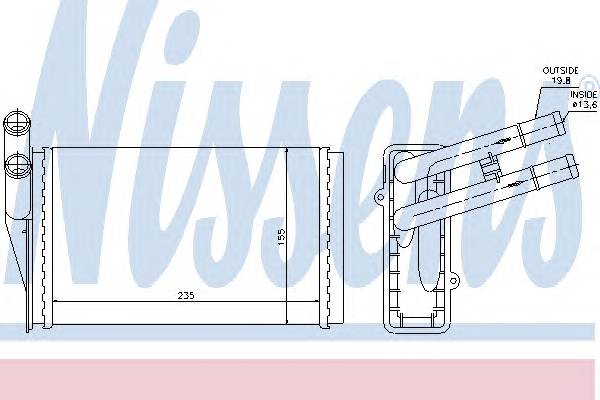 NISSENS 70224 Теплообмінник, опалення салону