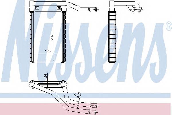 NISSENS 73991 Радіатор пічки
