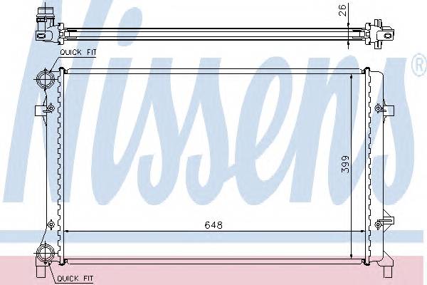 NISSENS 65277A Радиатор, охлаждение двигателя