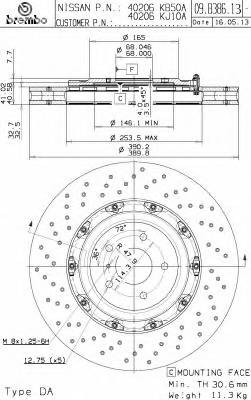 BREMBO 09.B386.13 купить в Украине по выгодным ценам от компании ULC