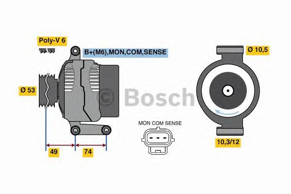 BOSCH 0 986 049 460 купити в Україні за вигідними цінами від компанії ULC