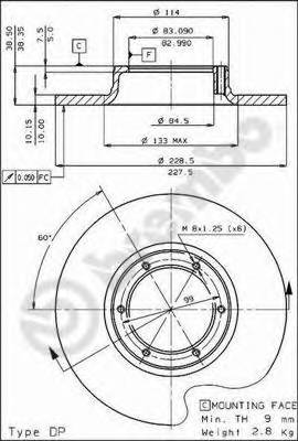 BREMBO 08.2138.10 купити в Україні за вигідними цінами від компанії ULC