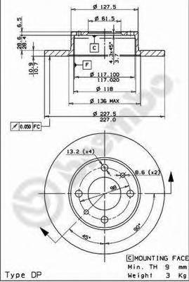 BREMBO 08.3636.10 купить в Украине по выгодным ценам от компании ULC