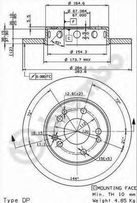 BREMBO 08.4750.34 купити в Україні за вигідними цінами від компанії ULC