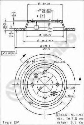 BREMBO 08.5037.10 купить в Украине по выгодным ценам от компании ULC