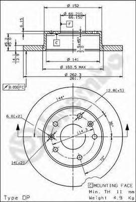 BREMBO 08.7814.11 купити в Україні за вигідними цінами від компанії ULC