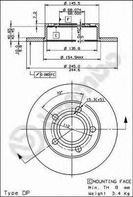 BREMBO 08.8408.11 купить в Украине по выгодным ценам от компании ULC