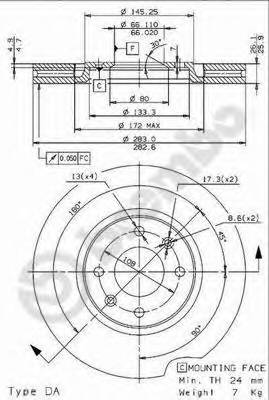 BREMBO 09.9616.11 купити в Україні за вигідними цінами від компанії ULC