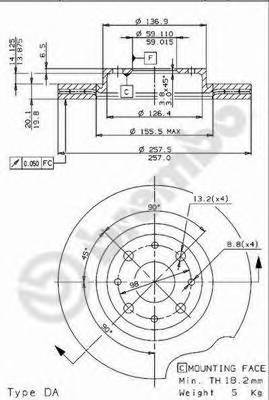 BREMBO 09.9631.14 купити в Україні за вигідними цінами від компанії ULC