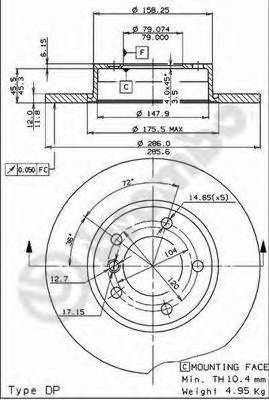 BREMBO 08.5359.11 купити в Україні за вигідними цінами від компанії ULC