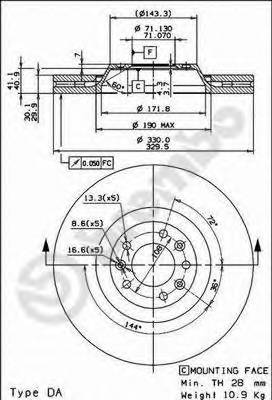 BREMBO 09.8670.11 купити в Україні за вигідними цінами від компанії ULC