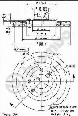 BREMBO 09.8695.11 купити в Україні за вигідними цінами від компанії ULC