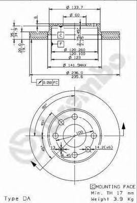 BREMBO 09.9607.14 купить в Украине по выгодным ценам от компании ULC