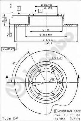 BREMBO 08.1741.10 купити в Україні за вигідними цінами від компанії ULC