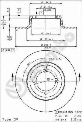 BREMBO 08.1757.20 купити в Україні за вигідними цінами від компанії ULC