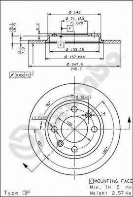 BREMBO 08.5334.10 купити в Україні за вигідними цінами від компанії ULC