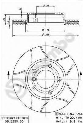 BREMBO 09.5390.77 купити в Україні за вигідними цінами від компанії ULC