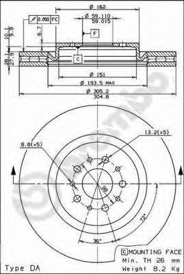 BREMBO 09.6843.21 купить в Украине по выгодным ценам от компании ULC