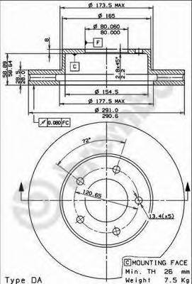 BREMBO 09.8955.10 купити в Україні за вигідними цінами від компанії ULC