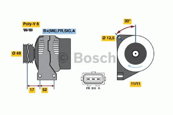 BOSCH 0 986 049 121 купити в Україні за вигідними цінами від компанії ULC